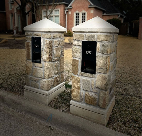 Brick mailbox repair by Dayd Masonry in Fort Worth, TX